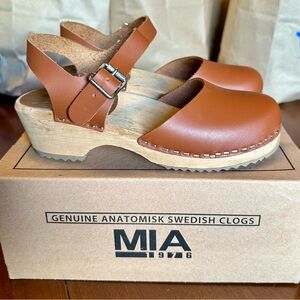 MIA Leather Sofia Lug Clogs